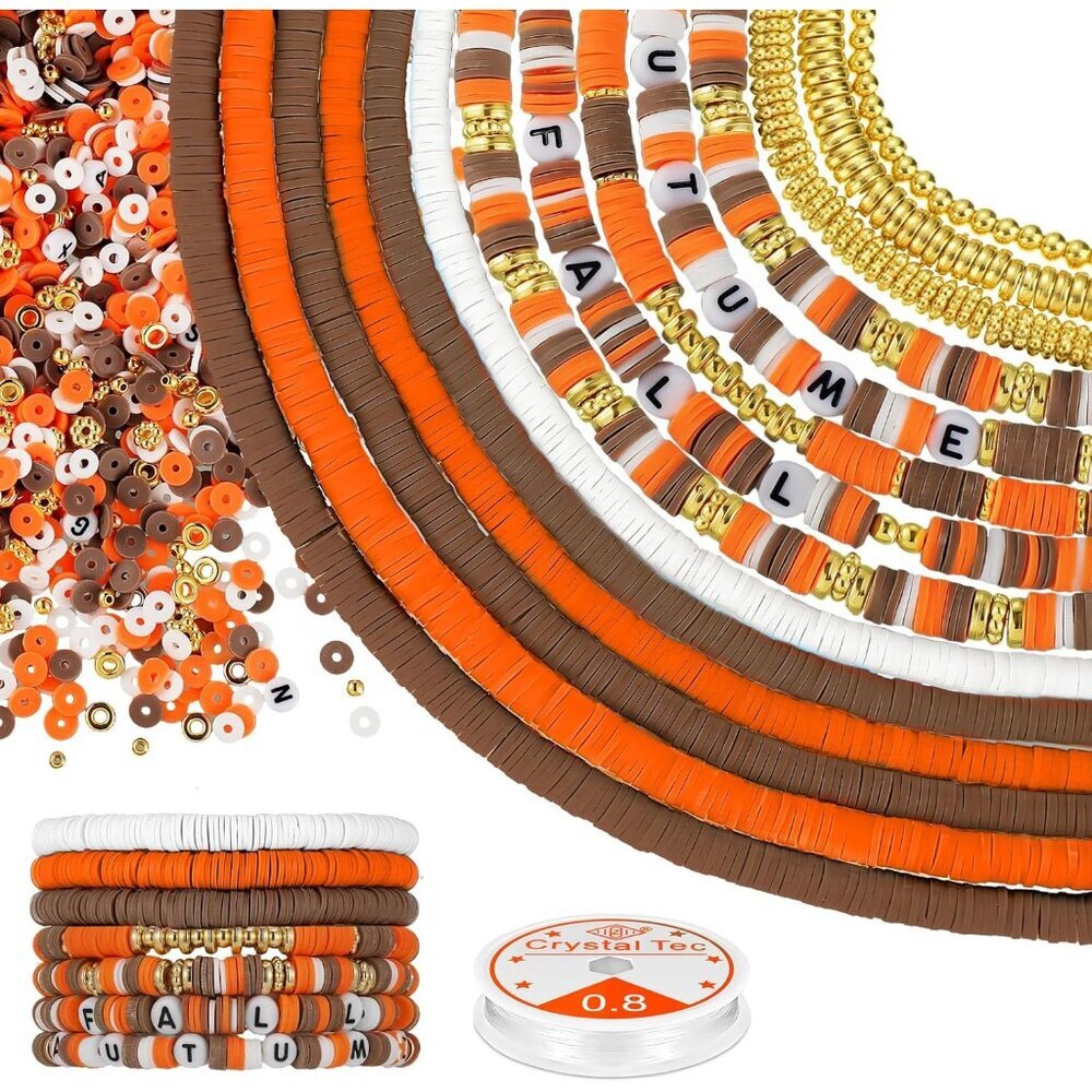 5700 Pcs Fall Halloween Clay Beads Set Christmas Clay Beads Holiday DIY Jewelry